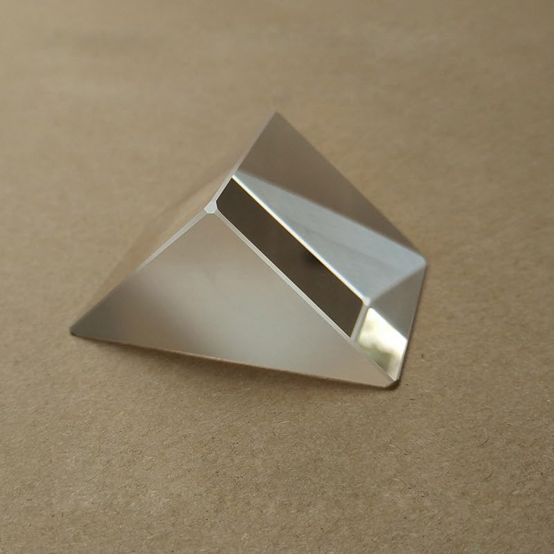 Generic Southst 1pc 8x8x8mm K9 Glass Right Angle Prism Optics Experiment Triangular Prisms Optical Experimental Instrument Triangle Prisma