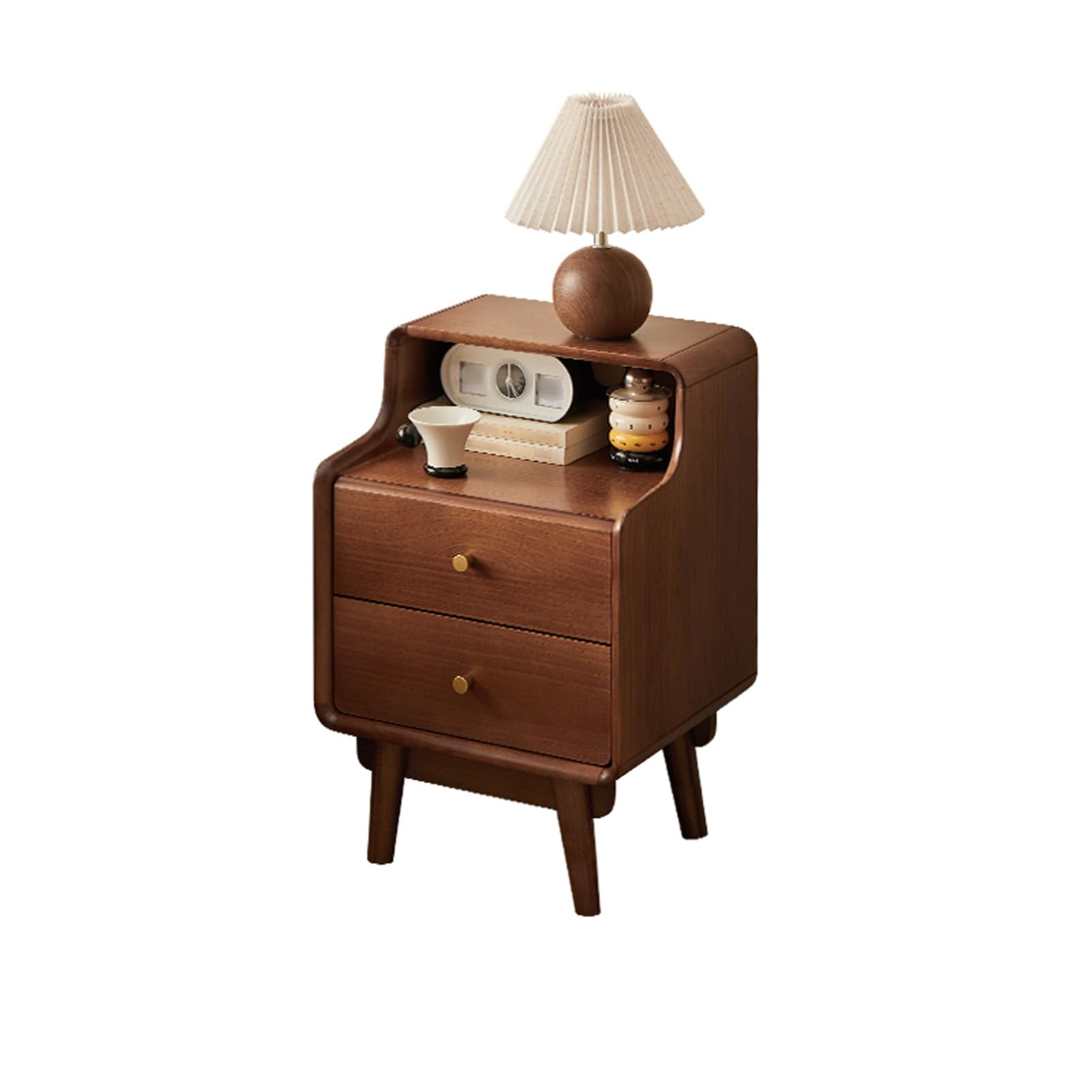 Table de chevet étroite marron gain de place pour petite chambre