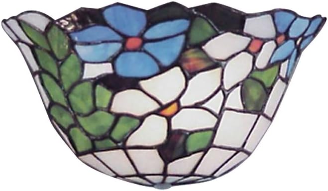 Dale Tiffany 3659/1LTW Flower Basket Wall Sconce Light, Art Glass Shade