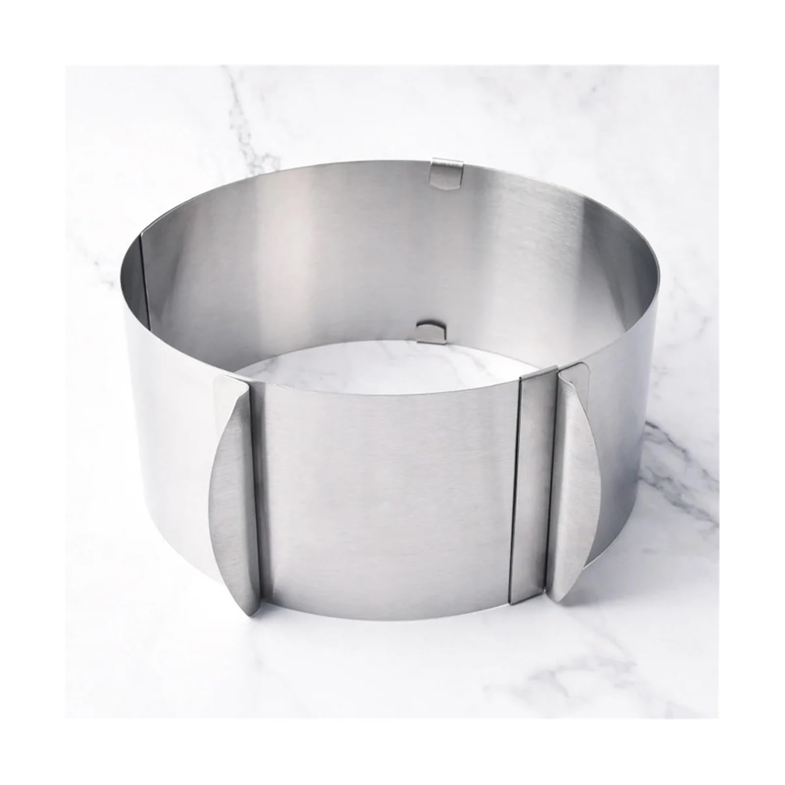 Aro for Tartas Ajustable Alto 20 cm - for Hornear de Acero Inoxidable Molde for for una fácil preparación para Mous, Postre, Pastele