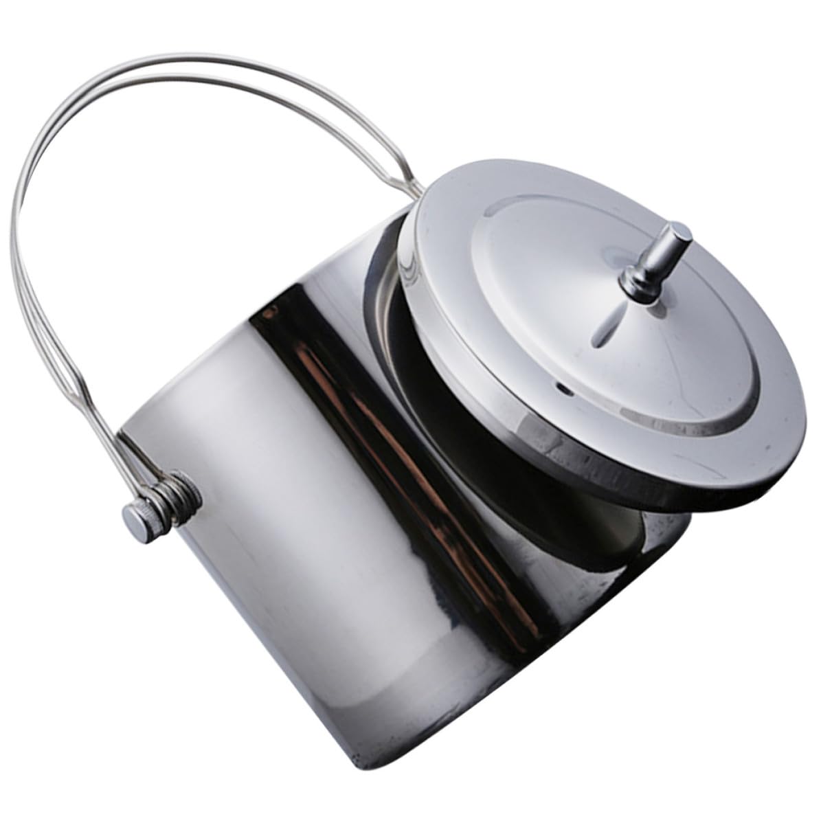 Zerodeko Cubo Aislado para Hielo de Bebidas con Doble Pared de Acero Inoxidable, Tapa y Asa Portátil, Ligero y Resistente Adecuado para Bar y Fiesta Playa