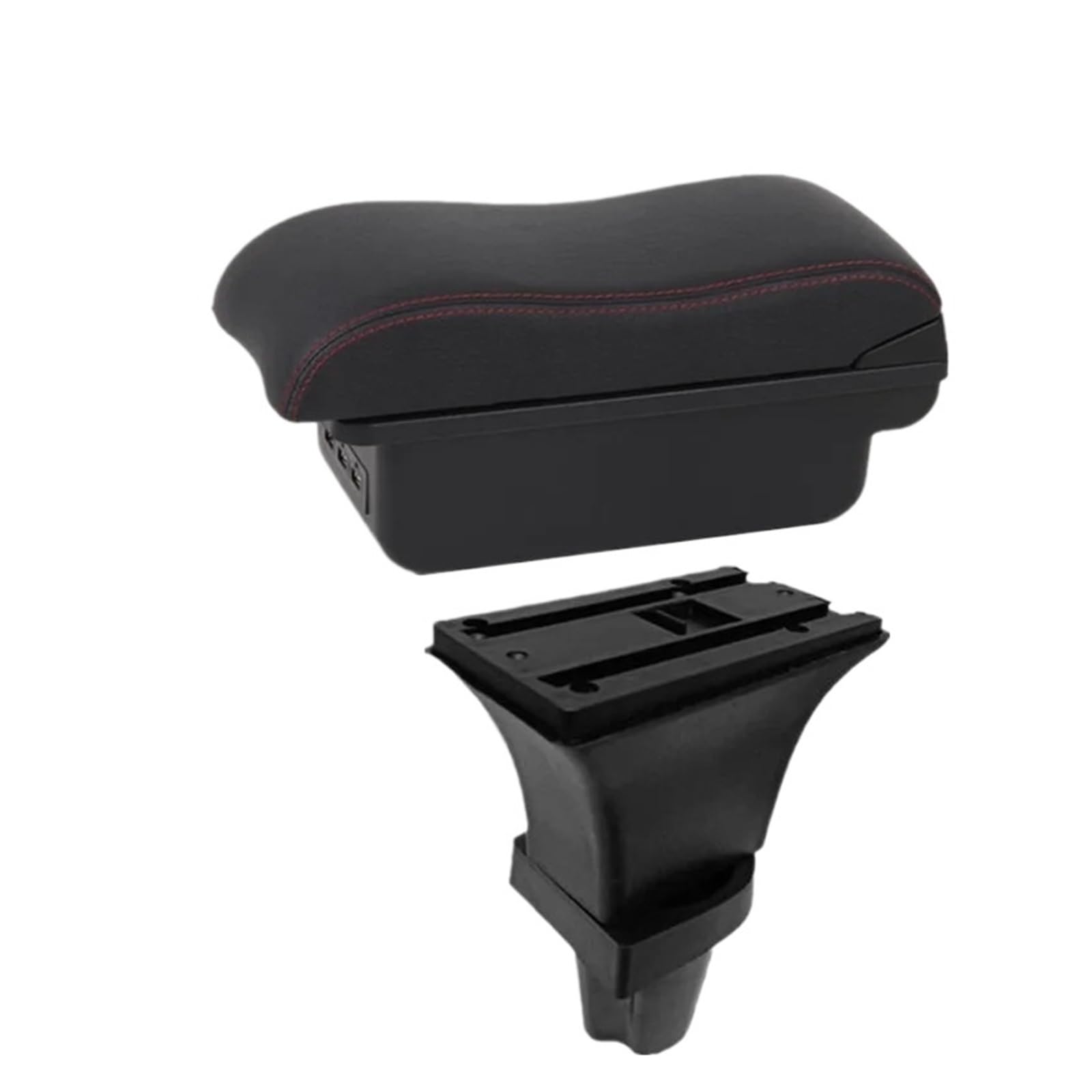 Umdjju B2 Red Line 3Usb For Kia For Morning For Picanto Armrest Box Central Storage Interior Dedicated Retrofit Car Accessories Car Centre Console Armrest Box(B2 Red Line 3Usb)