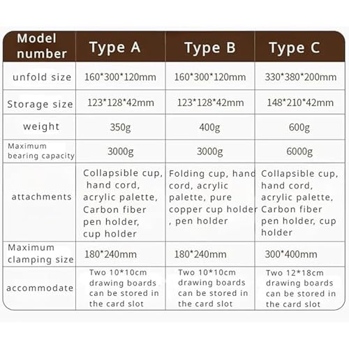 Caballete plegable con compartimento de almacenamiento para bocetos 7
