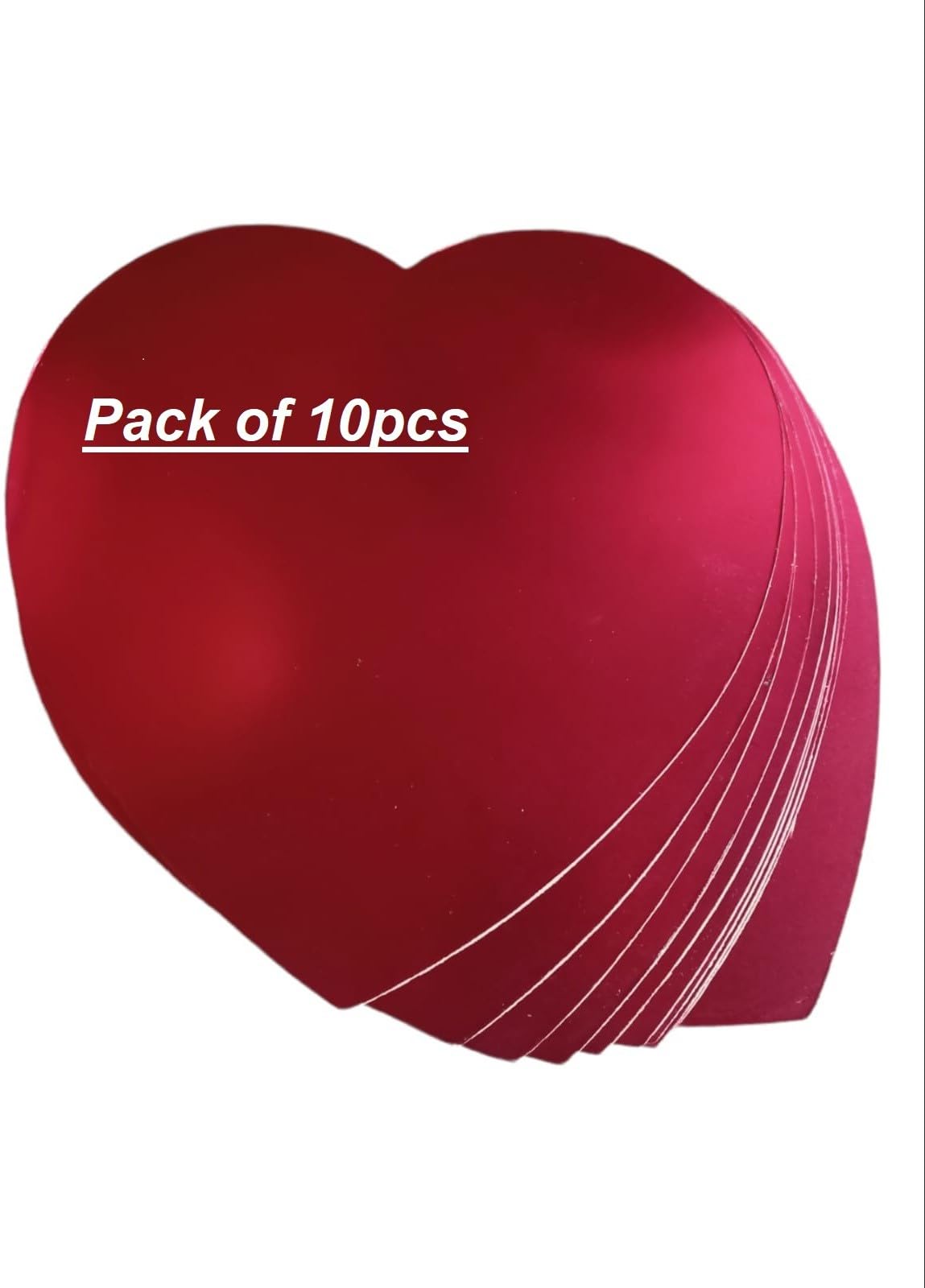 BAKERS 4U MDF Heart Shape Red Cake Board/Cake Base 10 Inch (Pack Of 10) 1