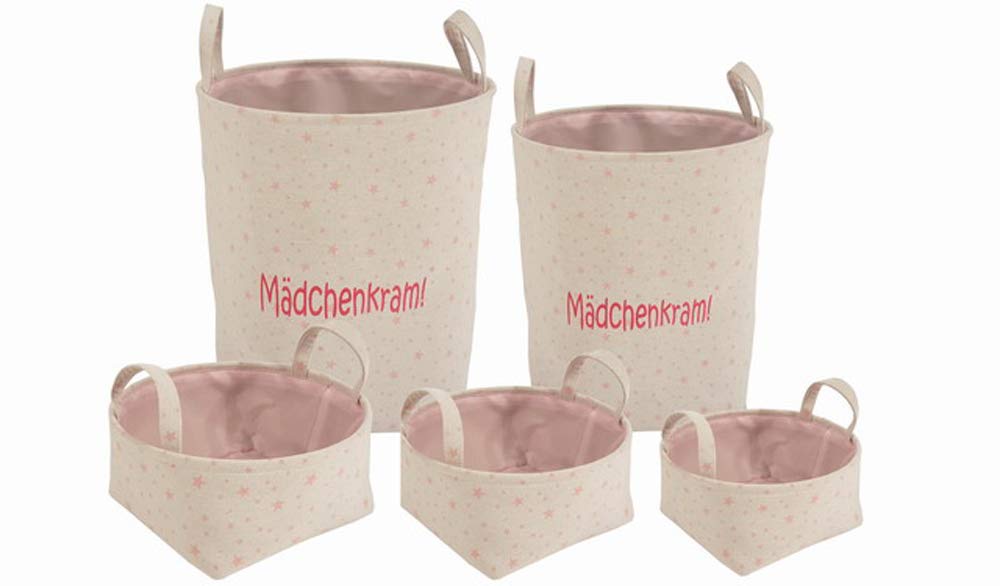 Franz Müller Aufbewahrungsbox Container Mädchenkram! Kinder Ordnungshilfe Spielkiste Box 5 TLG