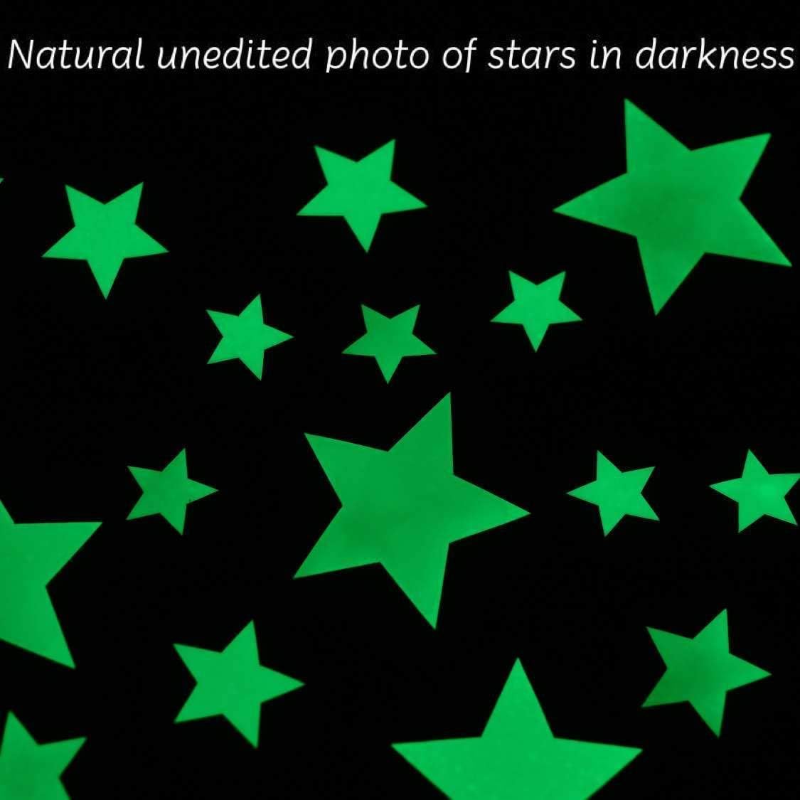 Glow in the Dark Stars - High Intensity Chemical Mixture (100 Pack) With Choice Of Sizes