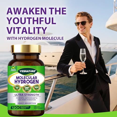 Molecular Hydrogen Water Tablets, 120PCS Hydrogen Tablets for Drinking Water with Magnesium, Brain Health and Cognitive Function - Image 3