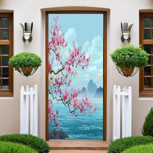 【Adatto a Tutti Gli Ambienti】: Usalo come pellicola adesiva per porte interne in salotto, cucina, bagno, corridoio, cameretta o armadio. Questi poster adesivi per porte 3D sono ideali anche per ambienti commerciali come uffici e negozi. Trasforma ogni spazio in pochi minuti