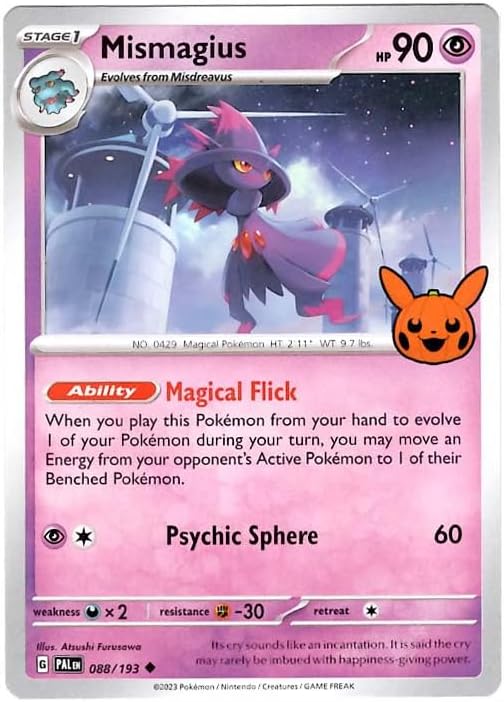 Pokemon - Mismagius 088/193 - Trick or Trade 2023 - Halloween Stamp Exclusive