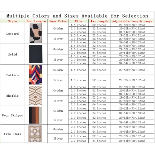 Image of Purse Strap Gold Hardware Replacement Crossbody Bag Strap, Wide Adjustable Shoulder Strap