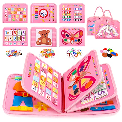 Gvoo Busy Board Montessori (Version Française) - Planche d'Activités Jouet Éducatif Sensoriel Préscolaire pour Le Développement de la Motricité, Cadeau pour Garçons et Filles