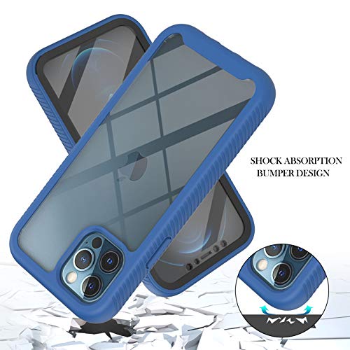 Coque de téléphone résistante aux chocs iPhone 12 Pro coque arrière transparente robuste bleu - 2