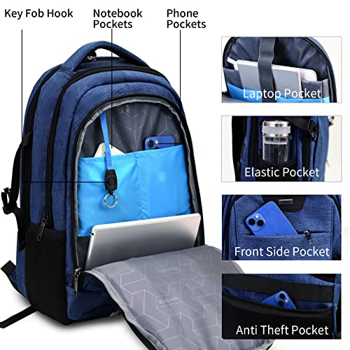 Image of DUSLANG 17 Inch Laptop Backpack for Travel Water Resistant College Backpack for Men Laptop Bag with USB Charging Port