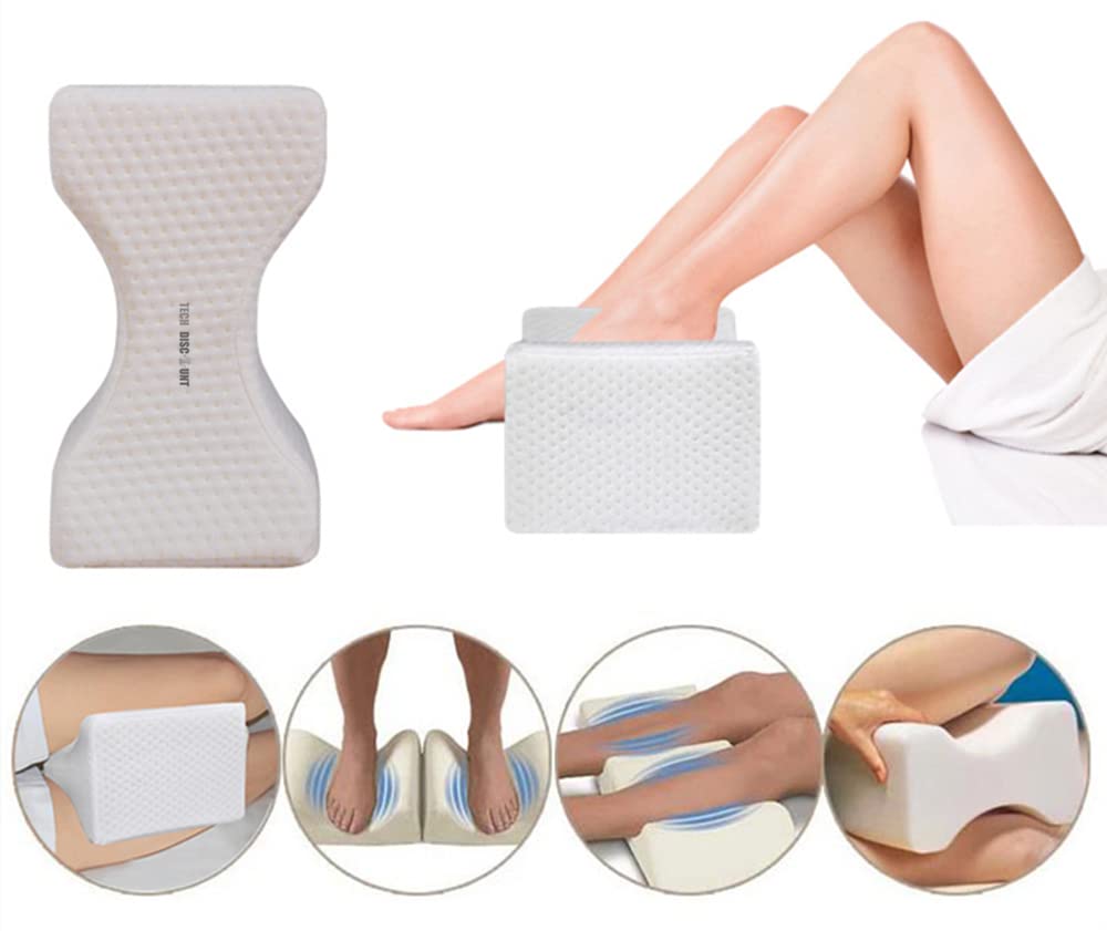 Coussin Orthopédique Genou Sciatique Hanches Lombaires Moelleux Jambes Pieds Mémoire Forme Nuit Blanc Coussin Orthopédie