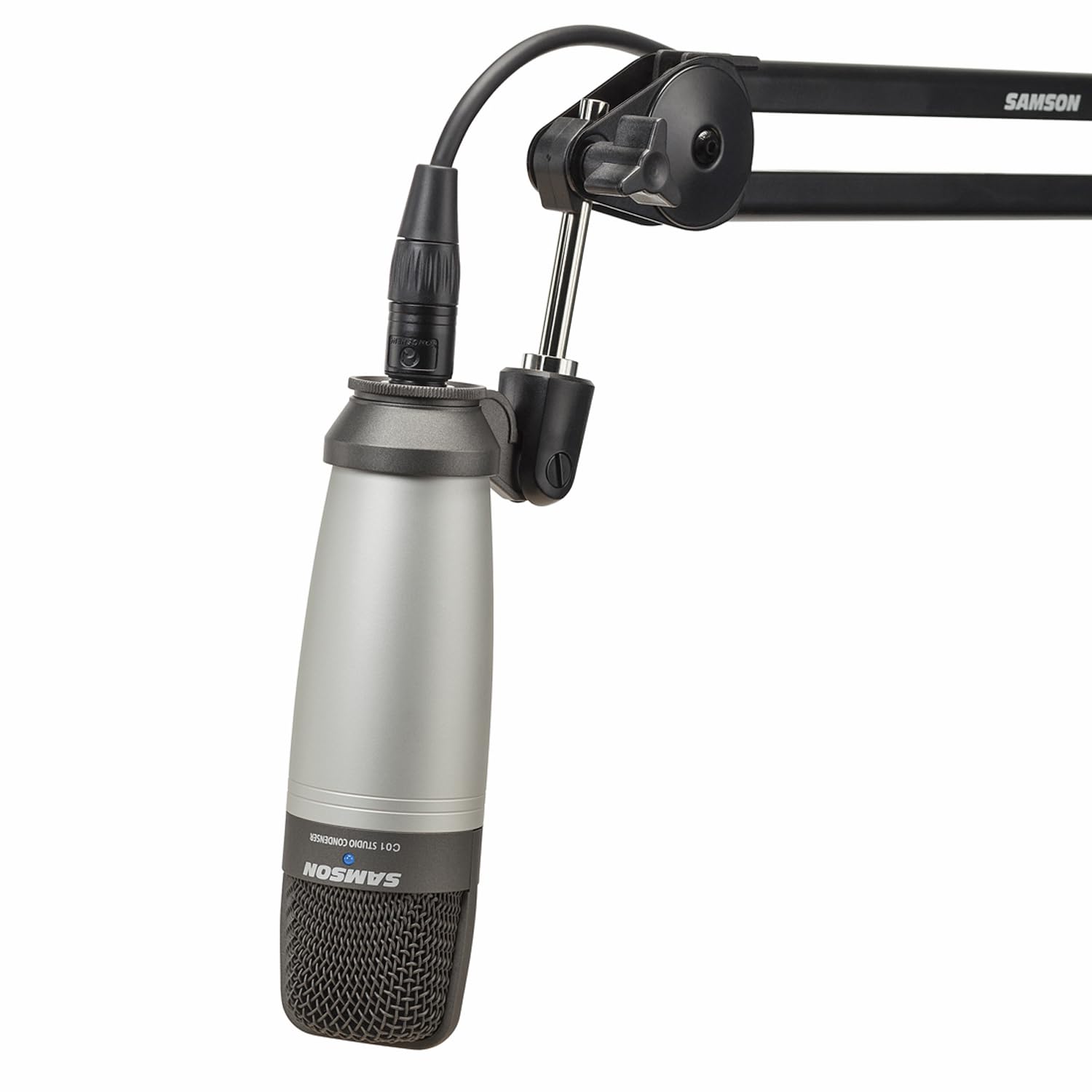 Samson C-01 Kondensator-Mikrofon mit keepdrum Gelenkarm Weiss