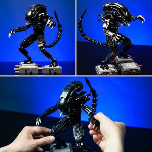Image of Xenomorph Action Figure Building Kit Compatible with Lego Sets for for Adults,Horror Halloween Toys for Boys 8-12,14 Years Up 616 pcs