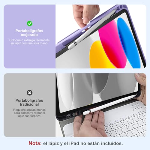 Teclado para iPad 11 Retroiluminado 7 Colores Funda Magnética Vobafe con Ñ Español 6