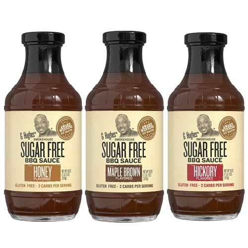 G Hughes Sugar Free, BBQ Sauce Variety Pack - Maple Brown, H...