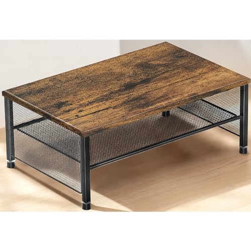 Image of ECOLOVI 2-Tier Computer Monitor Stand Riser, Printer & Laptop Stand, Office Desk Accessories, Workspace Desk Organizer for Home Office Supplies, Brown