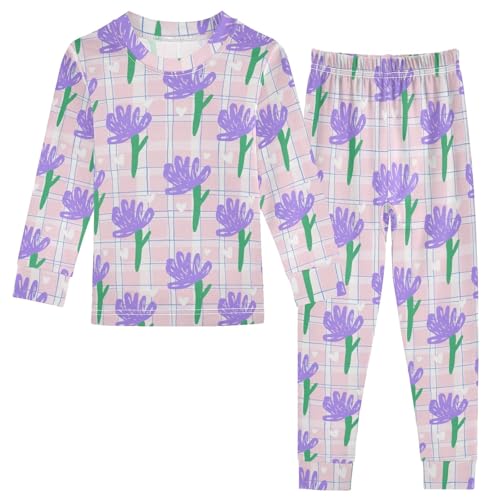 Pastel Cartoon Flowers Toddler Boys Girls 18M 2 Piece Set Long Sleeve Fall Clothes