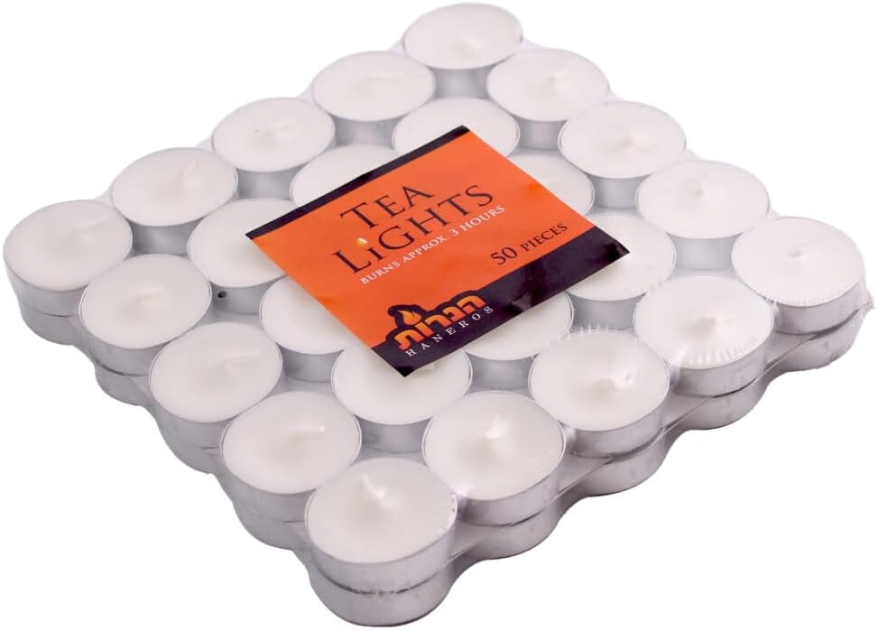 Haneiros Tea Light Candles - 600 Count - 3 Hour Burn Time - Box Packed for Memorials, Events and Everyday Use