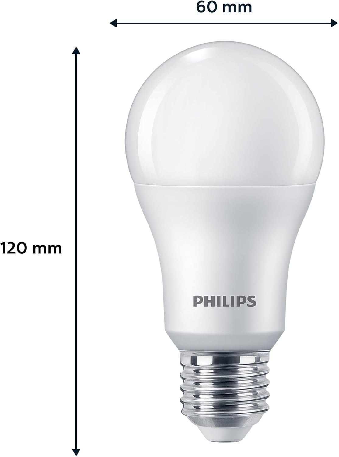 PHILIPS LED Classic E27 confezione da 6 lampade (100 W), lampade LED opache con luce bianca calda, lampade a risparmio energetico con lunga durata