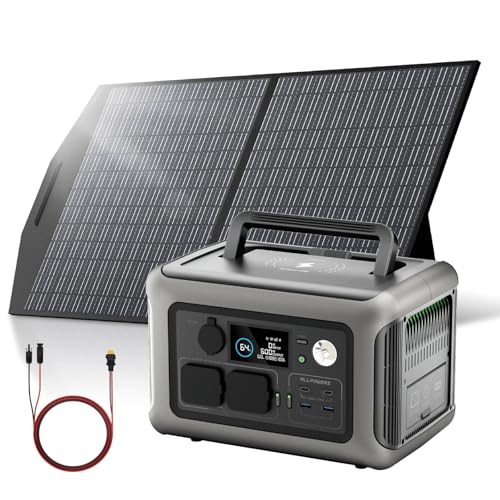Amazon.co.jp: ALLPOWERS R600 ポータブル電源 と AP100 ソーラー