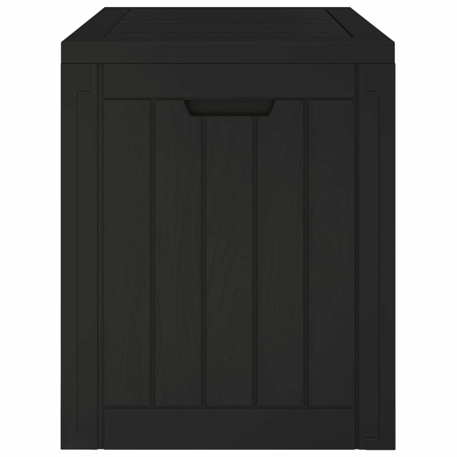 Odporna na warunki atmosferyczne skrzynia do przechowywania ogrodu, pojemnik do przechowywania sprzętu zewnętrznego, czarna 55,5 x 43 x 53 cm polipropylen