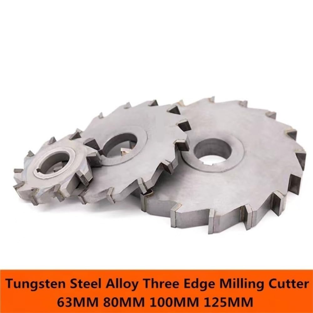 Dreischneidiger Fräser aus Wolframstahllegierung, 4 mm - 20 mm Dicke, hochpräziser Fräser aus Legierung, 1 Stück(125MM*16MM)