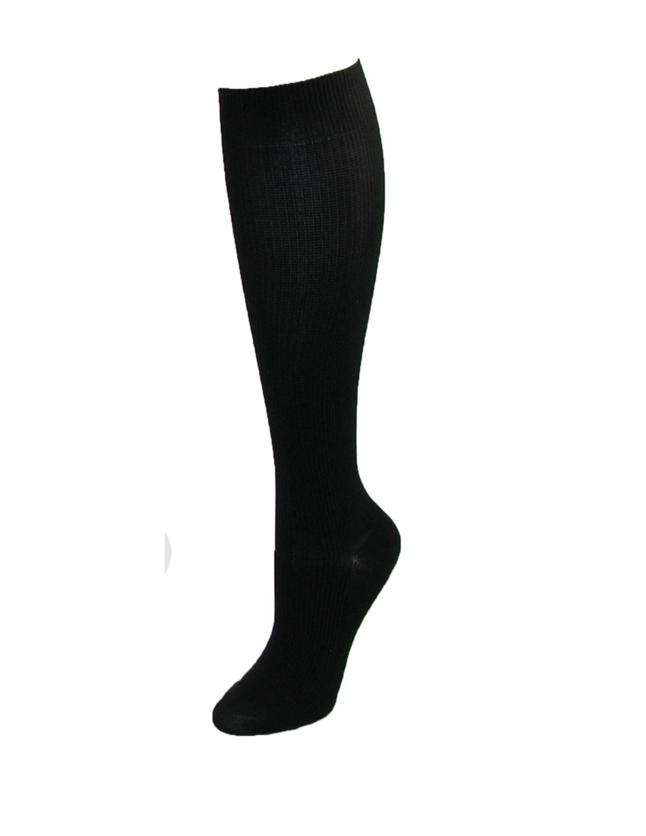 Think Medical Women's Plus Size Compression Socks Knee Highs, Black