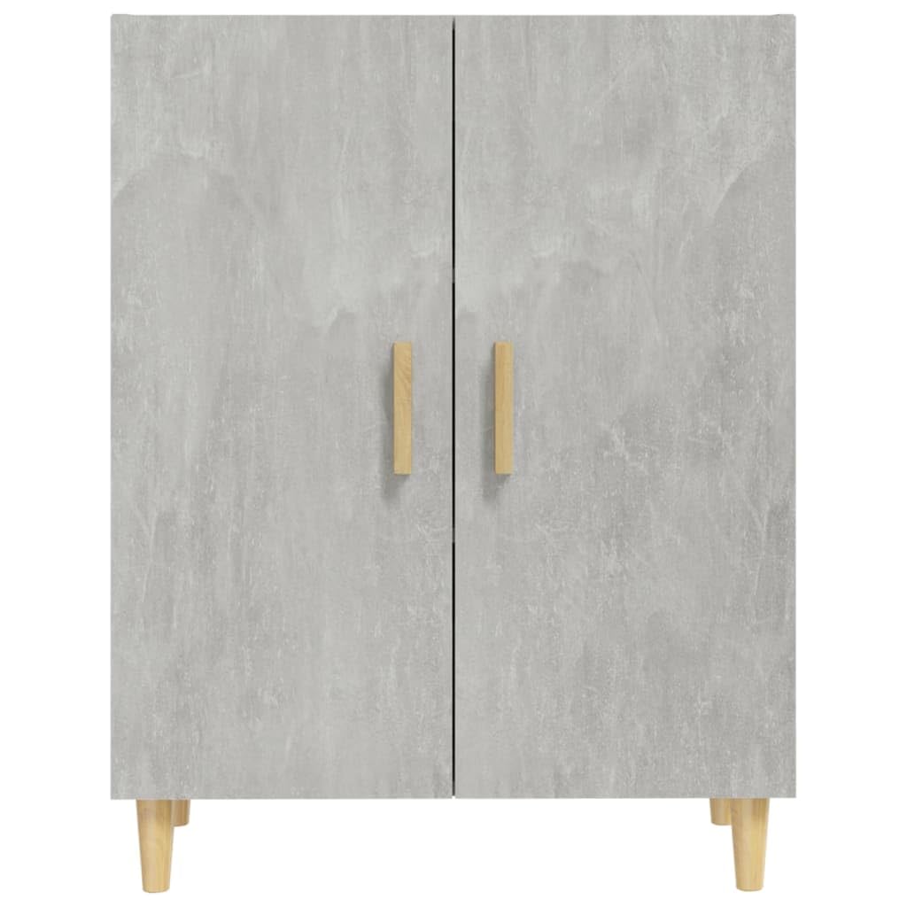 vidaXL Buffet Armoire de Rangement Organisateur de Maison Meuble de Rangement Armoire de Salon Intérieur Gris Béton 70x34x90 cm Bois d'Ingénierie