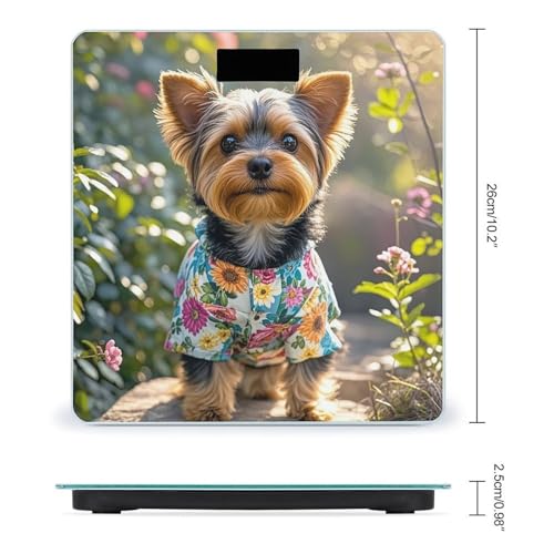 Báscula Digital para Baño Yorkie Floral Precisa miniatura 2