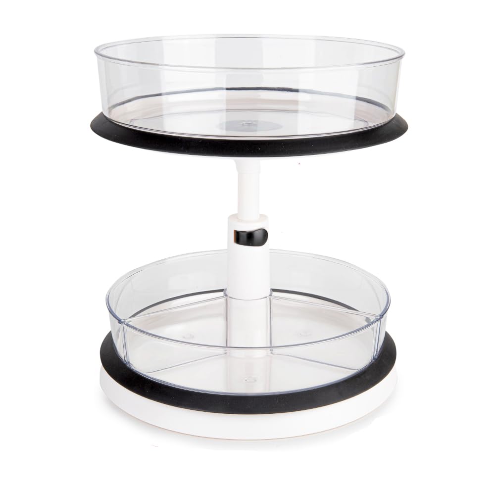 Buy 2Tier Lazy Susan Turntable and Height Adjustable Organizer