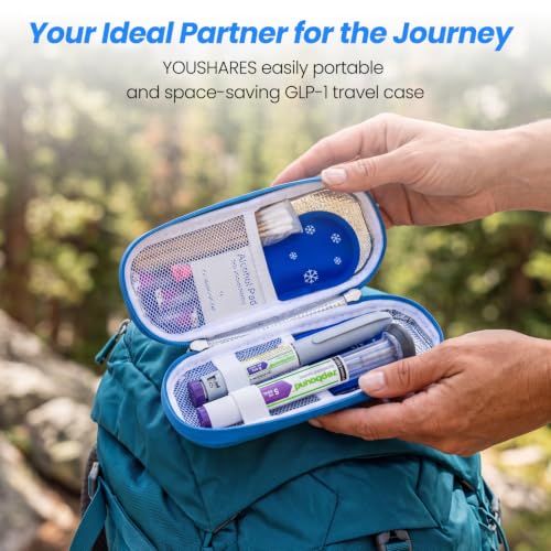 Image of YOUSHARES GLP-1 Cooler Travel Case for 2 Zepbound, Mounjaro & Insulin Pens