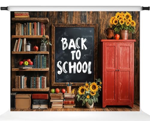Toile de fond rouge 2,1 x 1,5 m mate pour enseignants et écoles