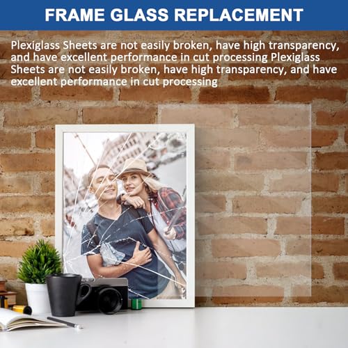 6 Pack Clear Plexiglass Sheets 8×10×0.04In Thin PET Plexi Glass Sheets for Craft Projects Easy-Process Transparent Flexible Plastic Blanks Sheeting for Picture Frames - Image 4