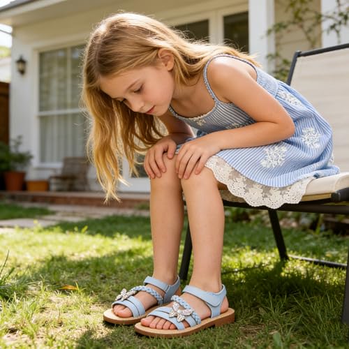 Image of GINFIVE Toddler Girls Sandals Girls Toddler Sandals Little Girls Kids Shoes
