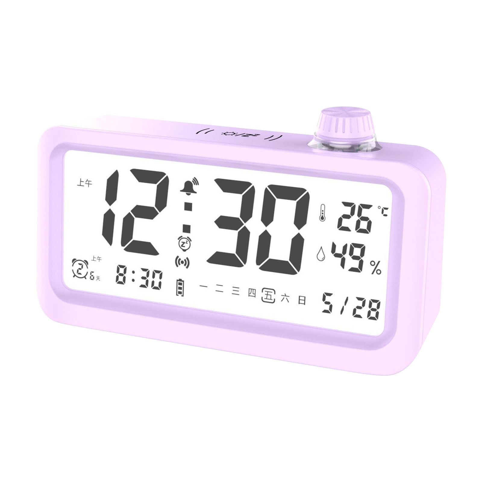 Msioytog Compact Battery Operated Alarm Clock with Numerous Alerts Manual Brightness for Parents and Seniors Alarm Clock