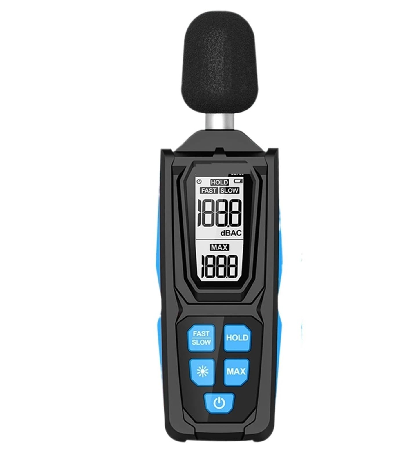 Medidor de decibelios, Sonómetro digital 750/750B, comprobador de ruido profesional, aire acondicionado, 30-130 dB, decibelímetro, instrumento de medición(750B)