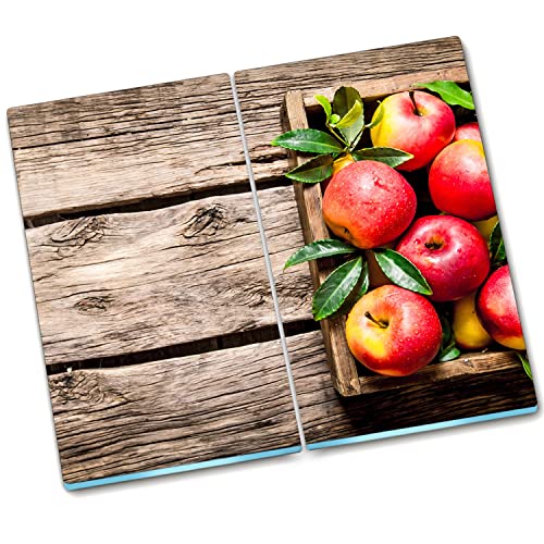 Planches à découper en verre et décor de cuisine aux pommes rouges - 2