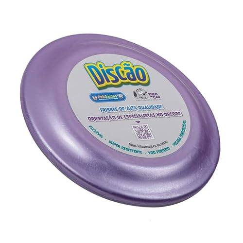 Discão Lilás Pet Games - Brinquedo interativo Frisbee para Cães