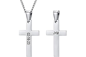 Engraved Cross Necklace for Men: Personalized Easter Jewelry