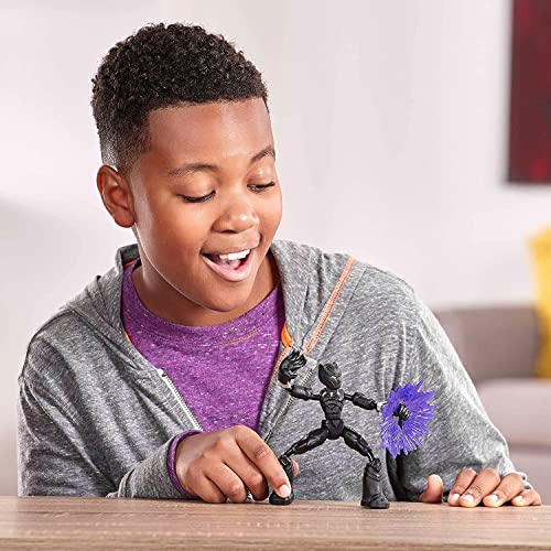 Avengers E7868 Marvel Bend and Flex Action Figure Toy, 6-inch Flexible Black Panther, Includes Accessory, Ages 4 and Up, Multicoloured