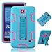 Galaxy Tab 4 7.0 Case, Magicsky 3in1 Heavy Duty Hybrid Shockproof Armor Kickstand Case For Samsung Galaxy Tab 4 7.0 T230 /T231/ T235 Galaxy Tab 4 Nook Cover - Hot Pink/Teal