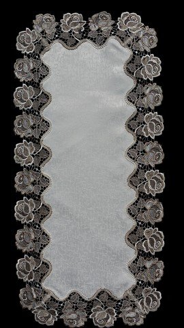 212 Main H0987 Cocoa Rose Square Doily- 8 in.