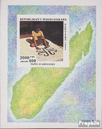 Prophila Collection Madagascar Michel.-No..: Block 255 (Completa Edizione) 1994 Artigianato (Francobolli per i Collezionisti) Pittura