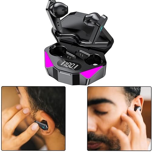 Miniatura 3 de X15 Gaming Bluetooth Auriculares inalámbricos TWS de baja latencia auriculares deportivos para juegos deportivos con pantalla LED de alimentación