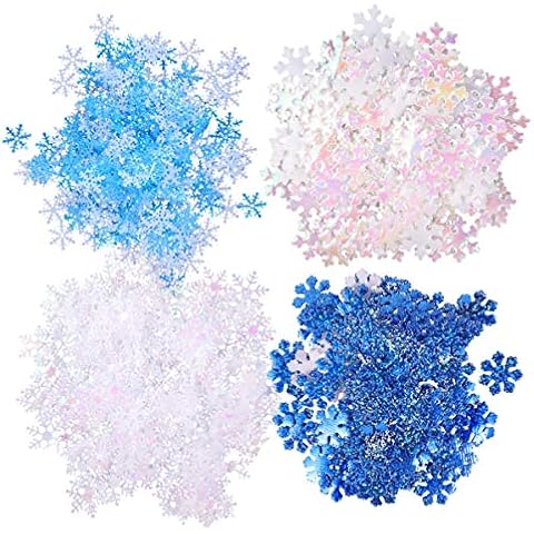 BESPORTBLE 700 Stück Kleine Schneeflocke Konfetti Weihnachten Dekorative Konfetti Cover