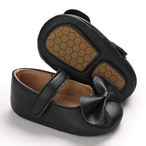 LACOFIA Baby Meisjes Eerste Schoentjes Baby T-Bar Antislip Strik Prinses Feestschoenen - Image 3