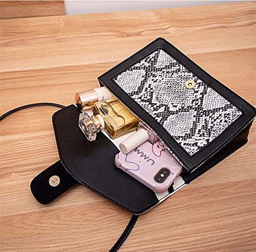 Unique Snake Skin Magnetic Closure Crossbody Purse Tassels Style Shoulder Bag for Women4